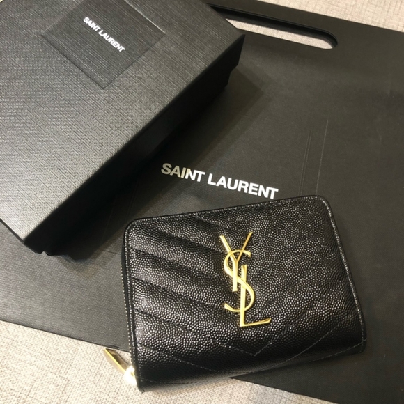 Saint Laurent Cassandre Matelasse compact zip around wallet - Picture 2 of 12